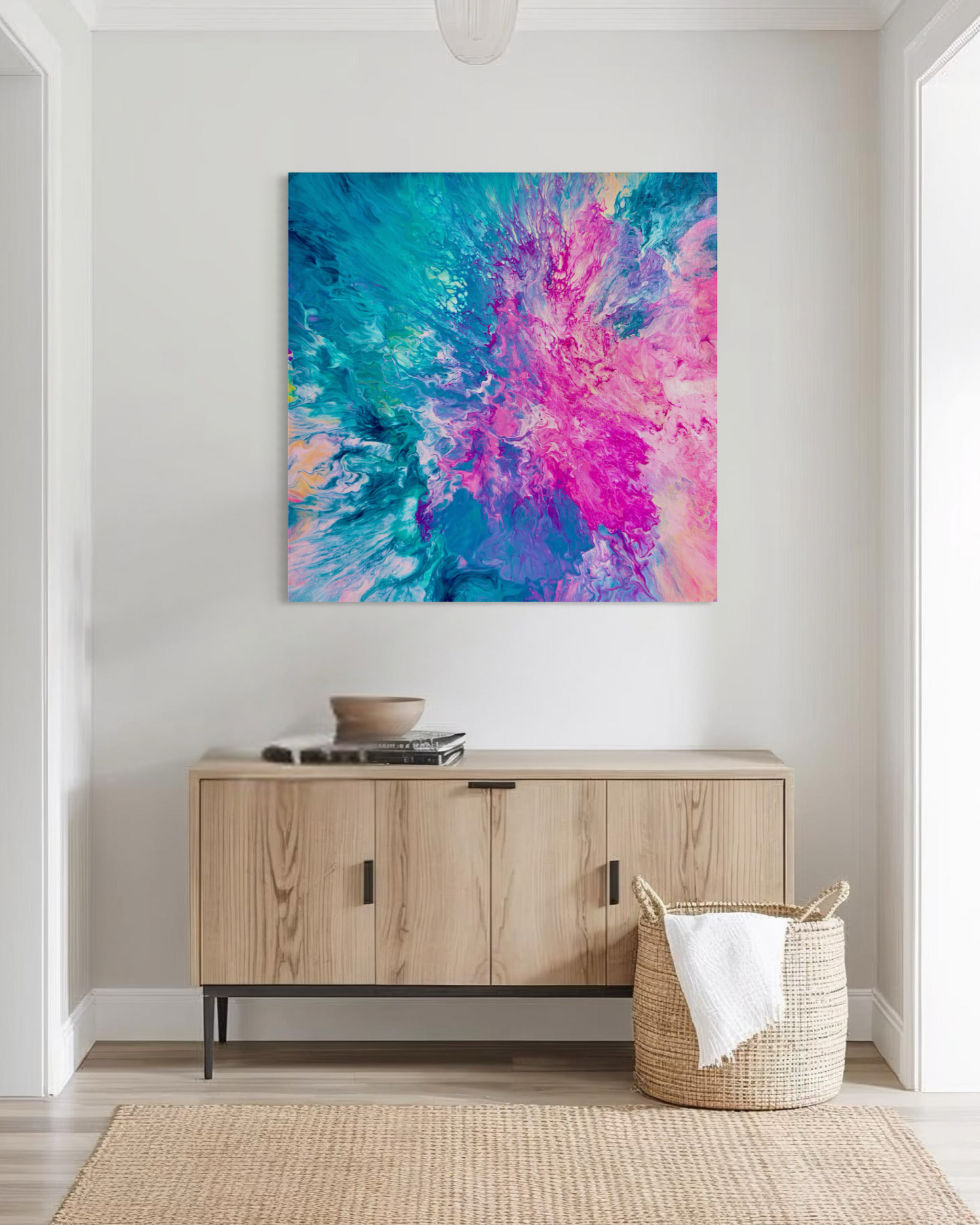 Drifted into Cerulean - Original Artwork on Canvas