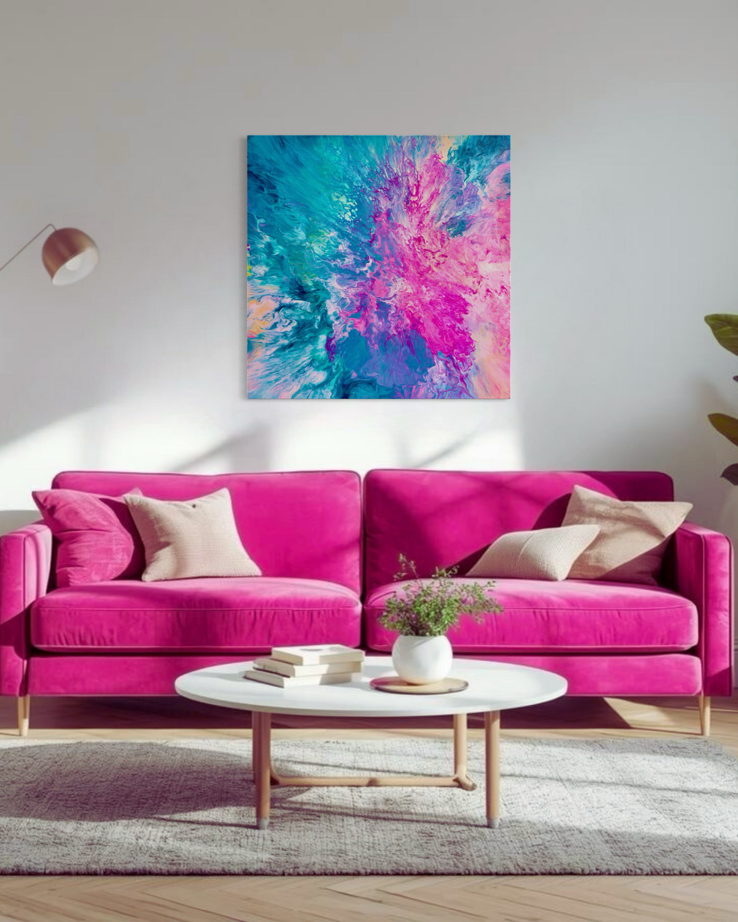 Drifted into Cerulean - Original Artwork on Canvas