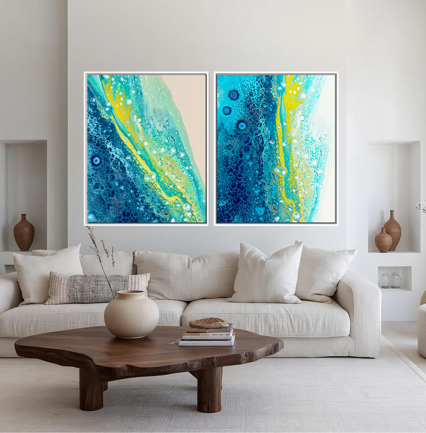 Rising Current & Tidal Light - Gallery Set of Two Prints - Canvas Prints