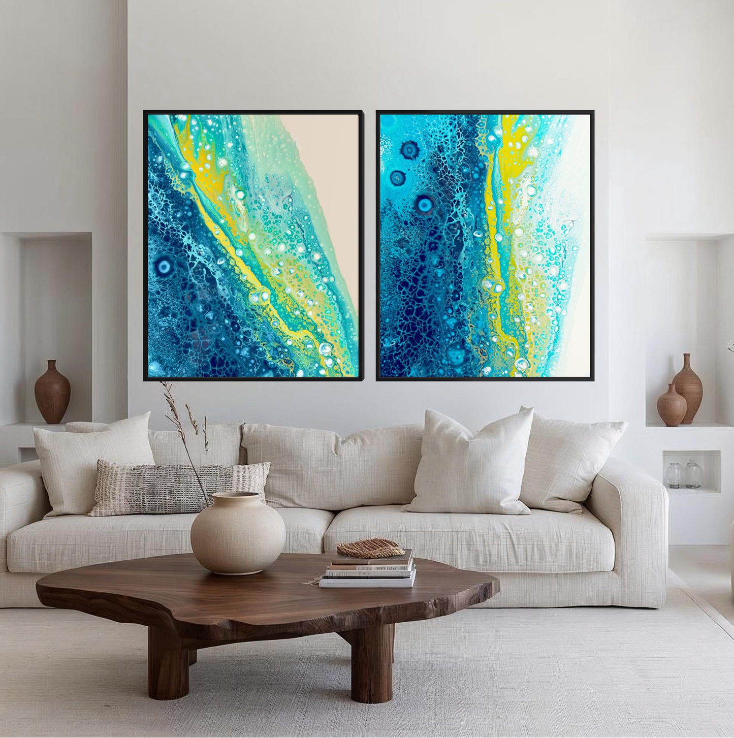 Rising Current & Tidal Light - Gallery Set of Two Prints - Canvas Prints