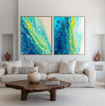 Rising Current & Tidal Light - Gallery Set of Two Prints - Canvas Prints