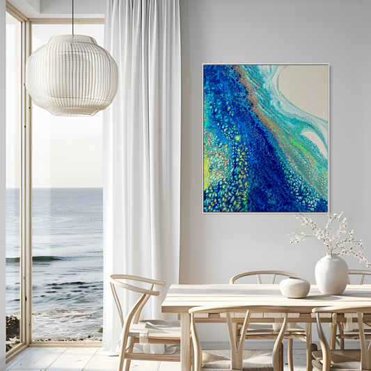 Deep Blue Abstract Art Print