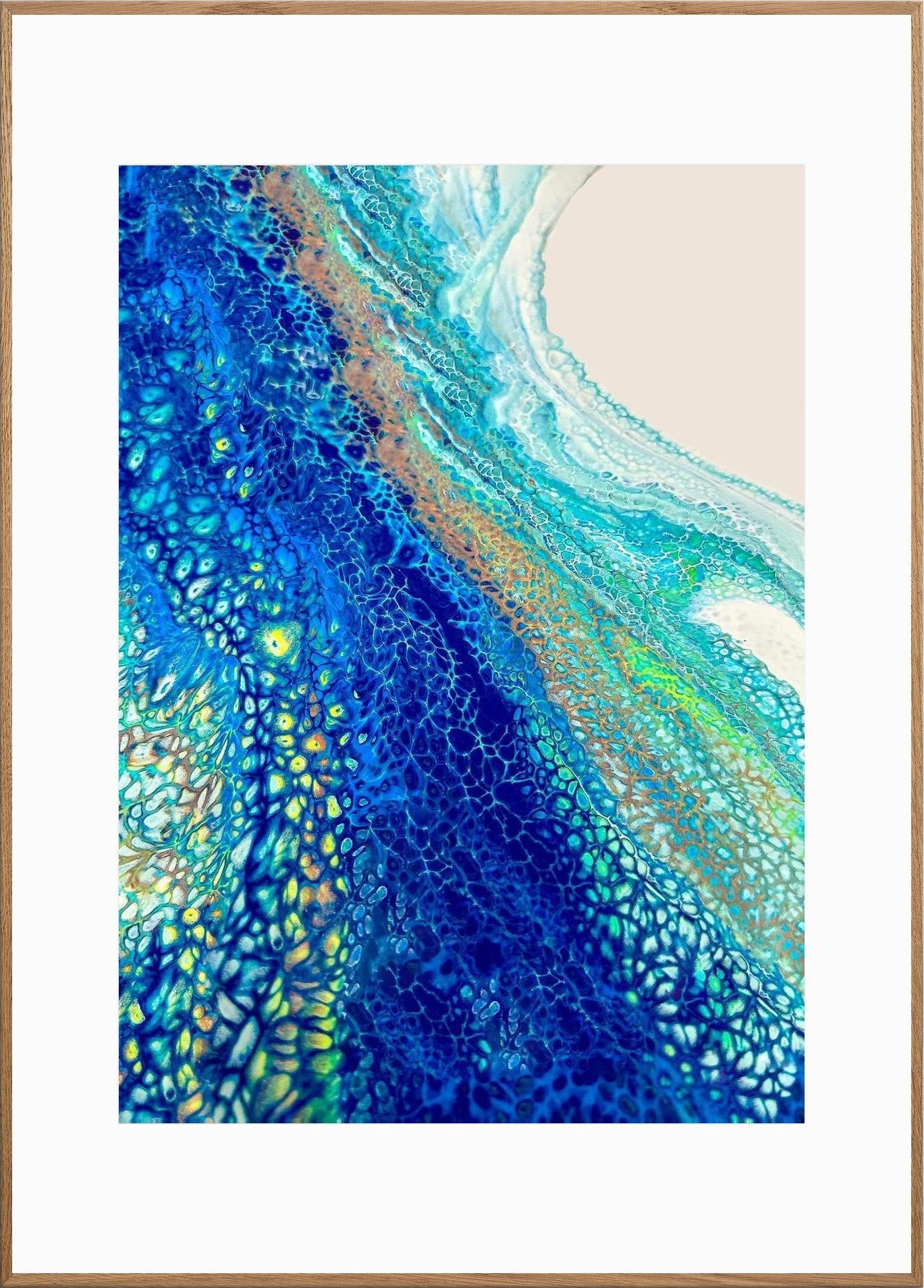 Into the Blue - Paper Art Print - Coastal Abstract Art Inspired by Cornwall by Sam Taylor