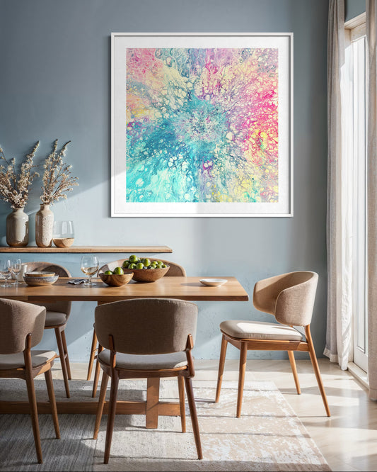 Colourful wall art that uplifts