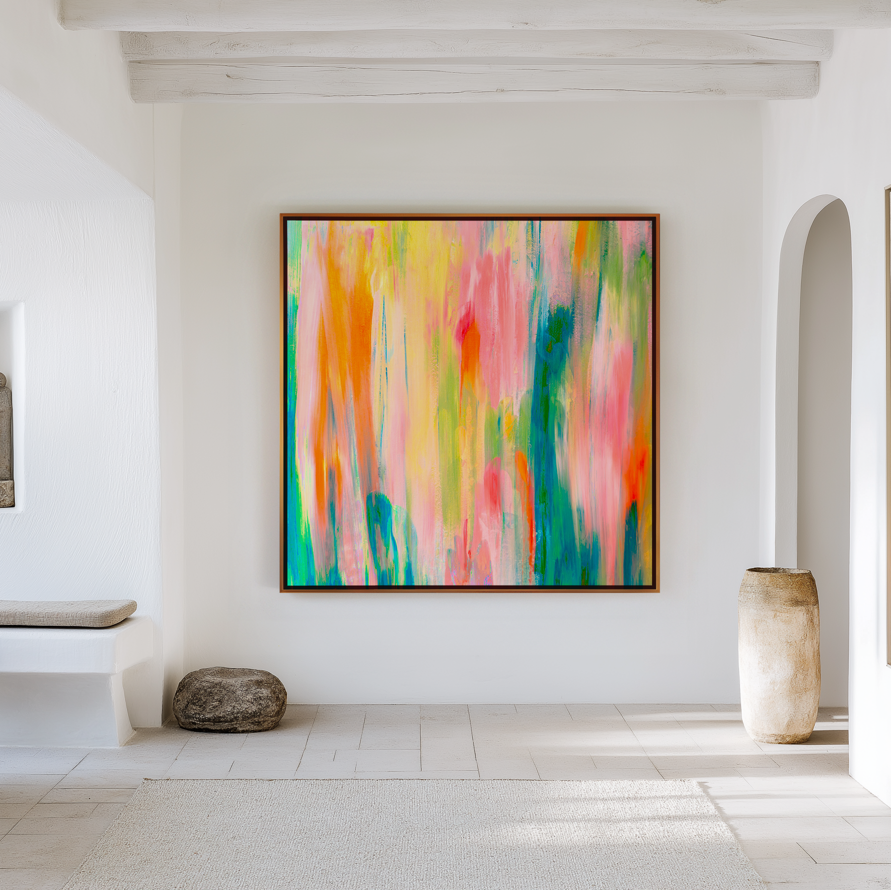 Colourful abstract painting for the home