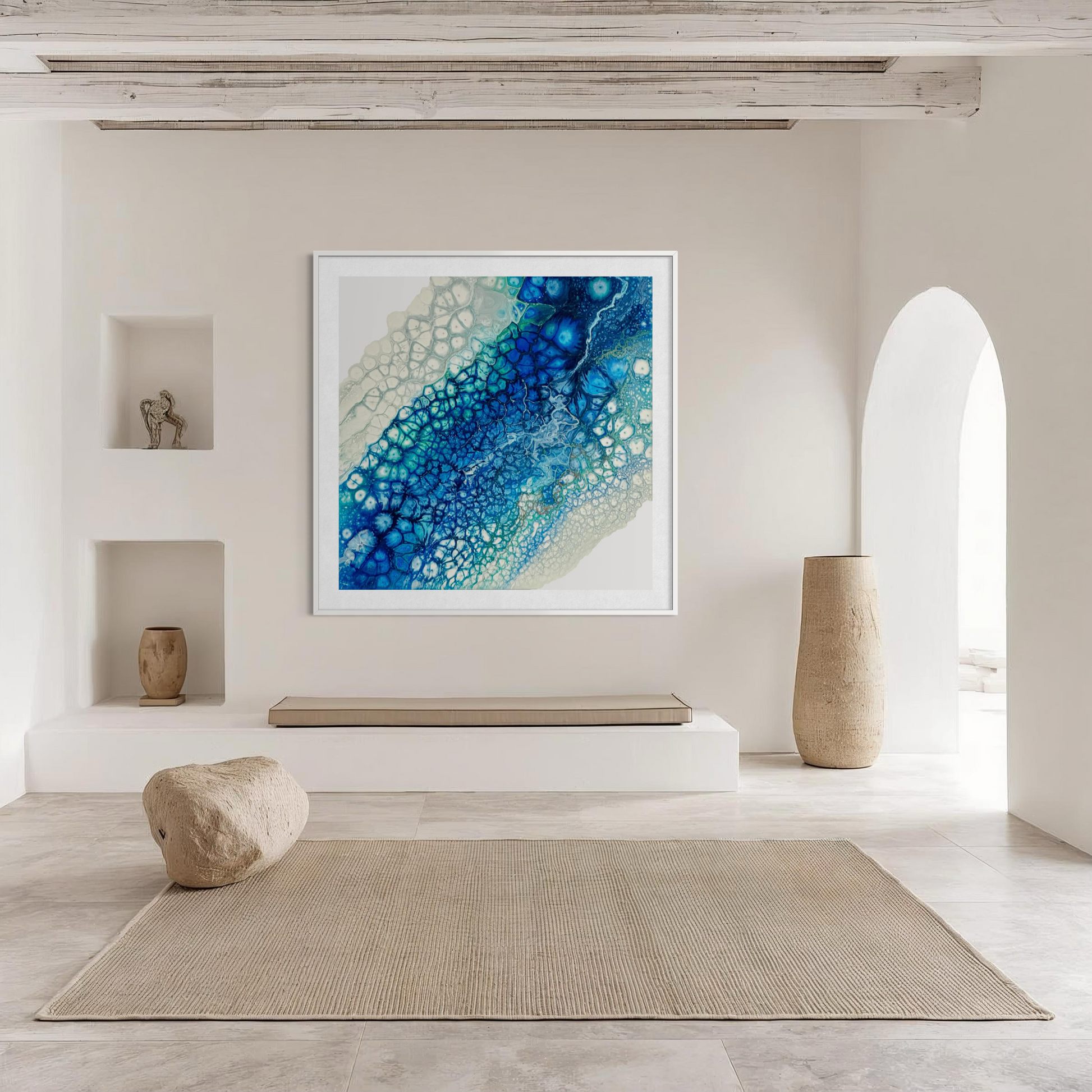 Blue abstract art that calms