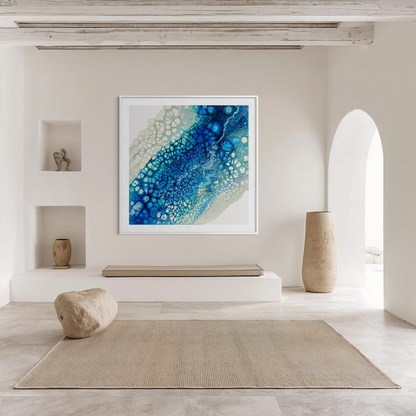 Blue abstract art that calms