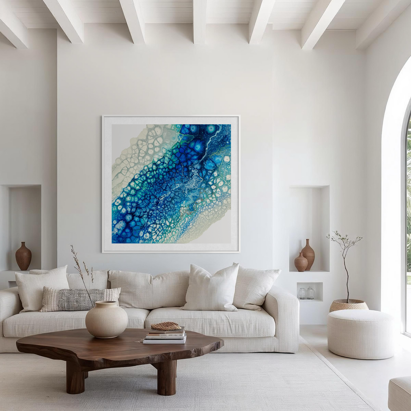 Coastal wall art for calm interiors