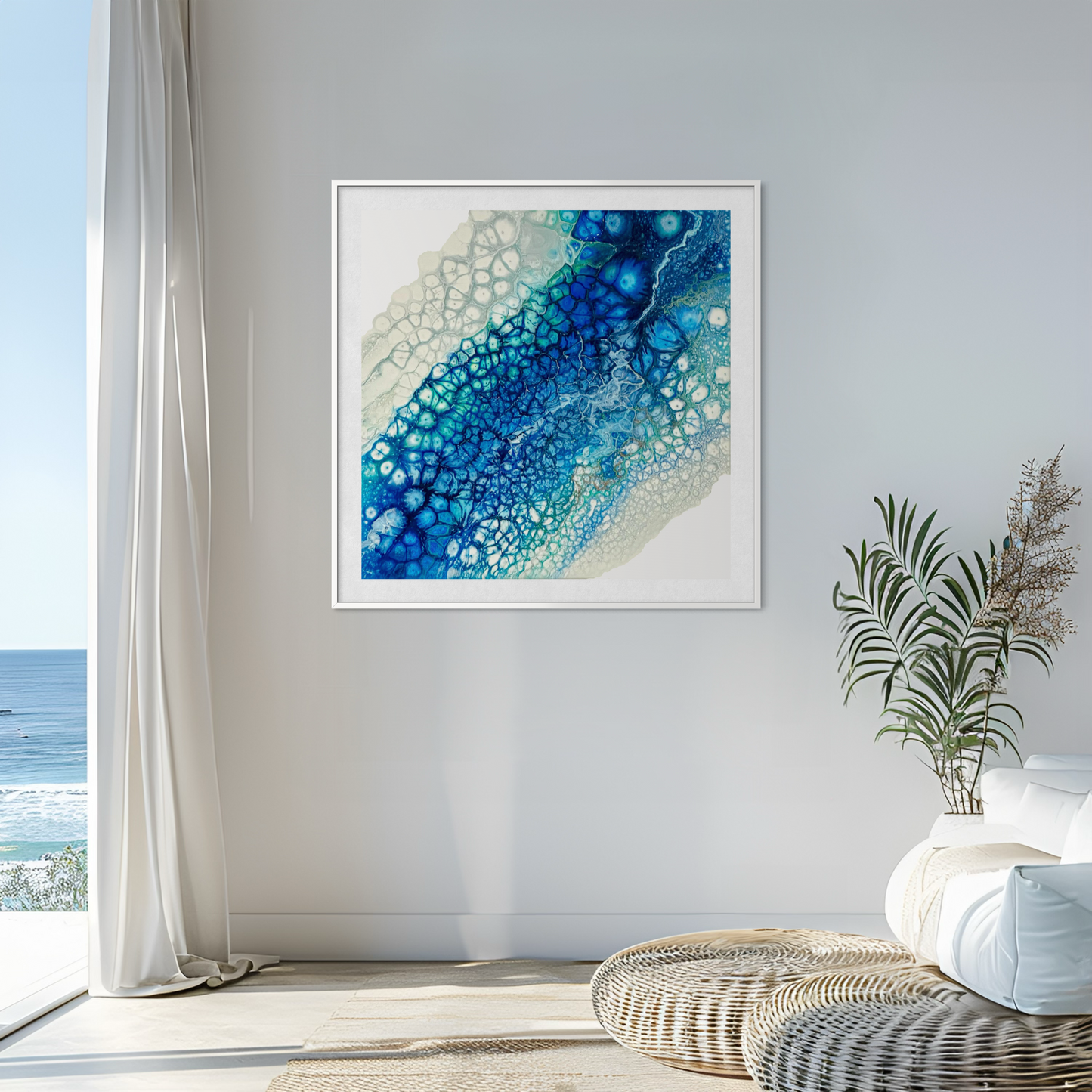Sea inspired blue art prints