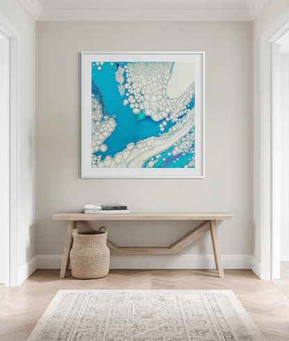 Blue abstract art