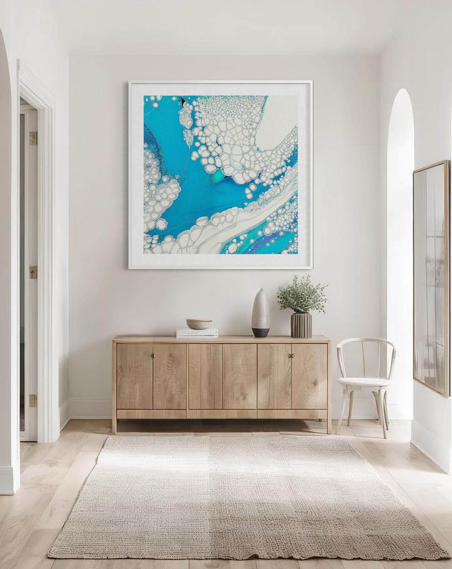 Blue abstract art