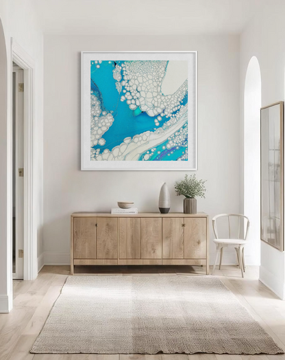 Blue abstract art