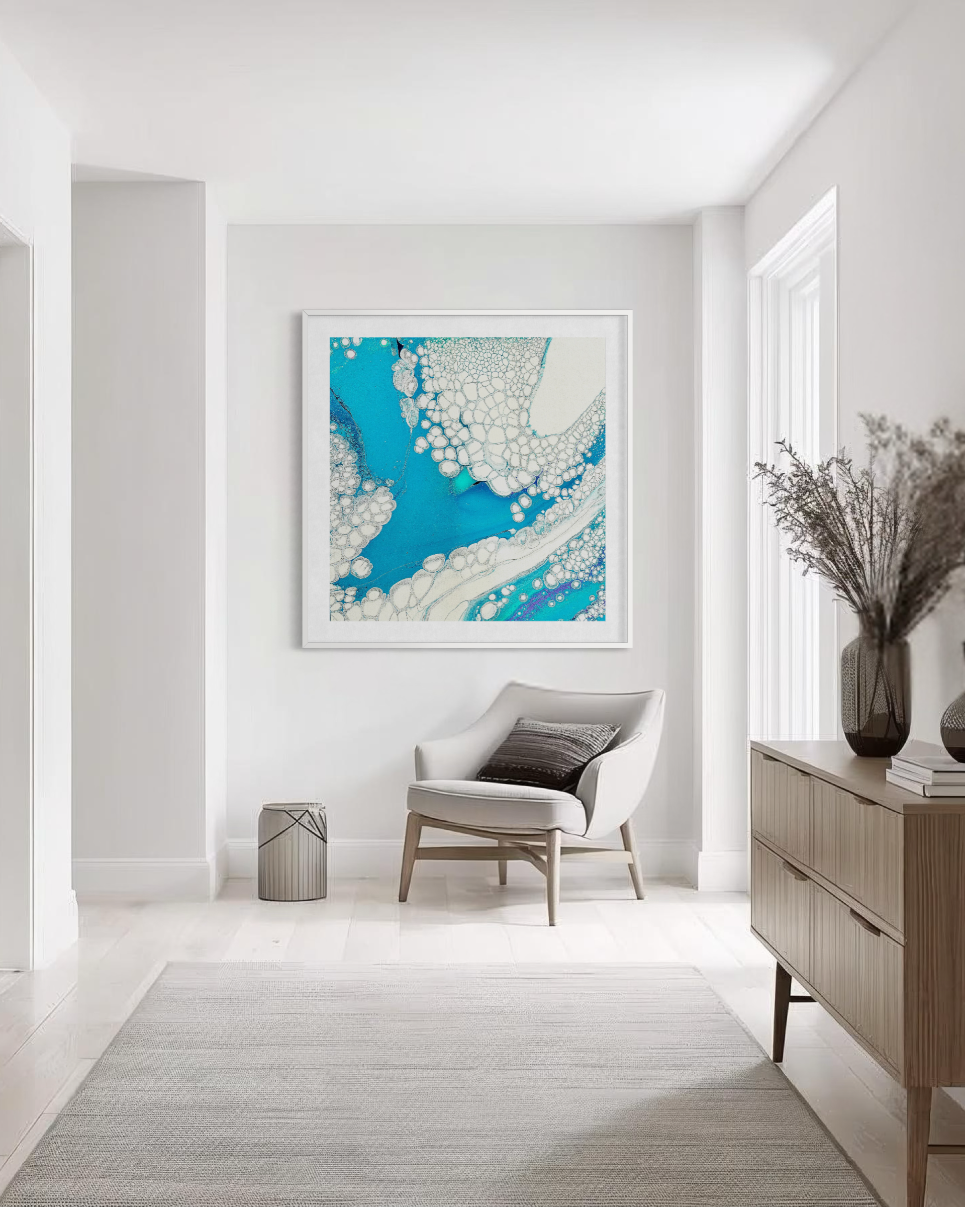 Blue abstract art