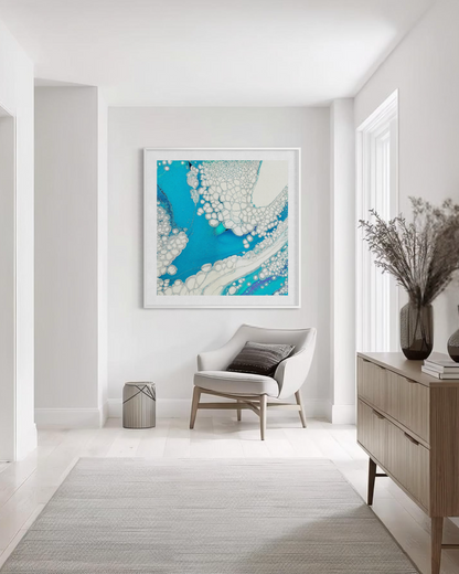 Blue abstract art