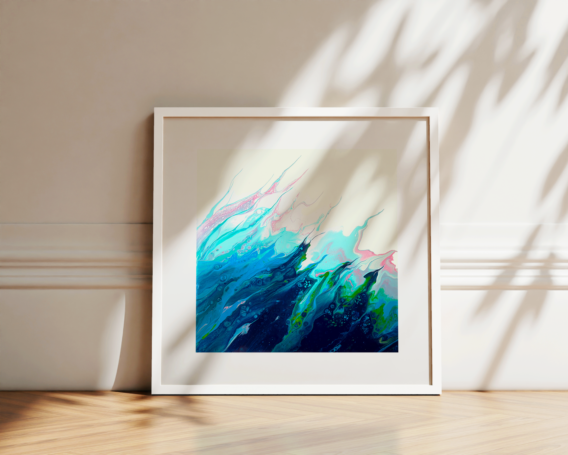 Silent Surge - Abstract Art Paper Print - Coastal Art by Sam Taylor