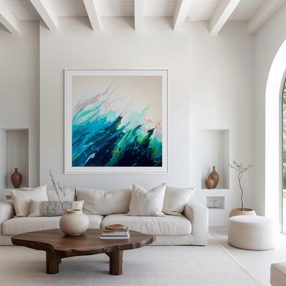 Blue abstract art