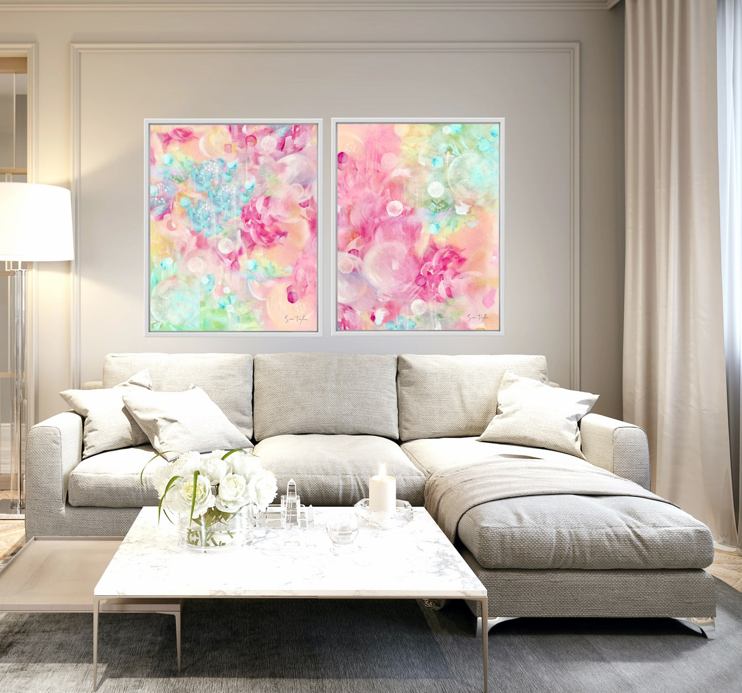 Pink Abstract Art
