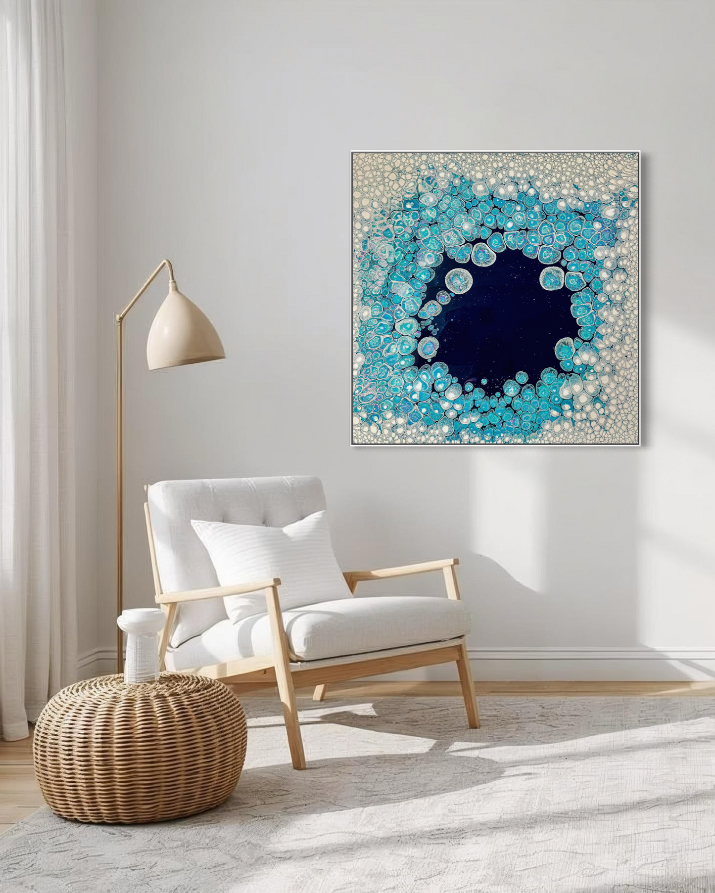 Blue abstract art
