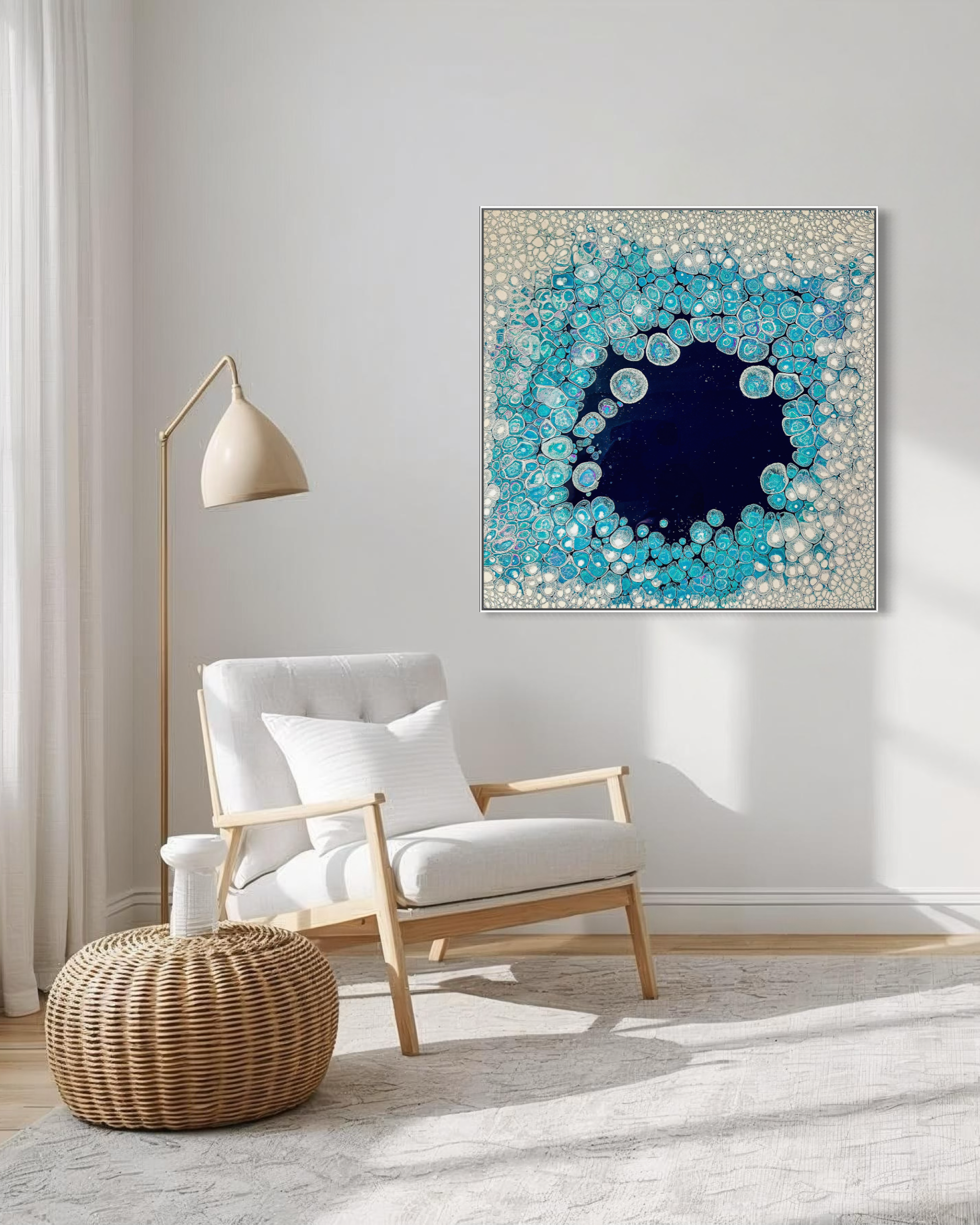 Blue abstract art
