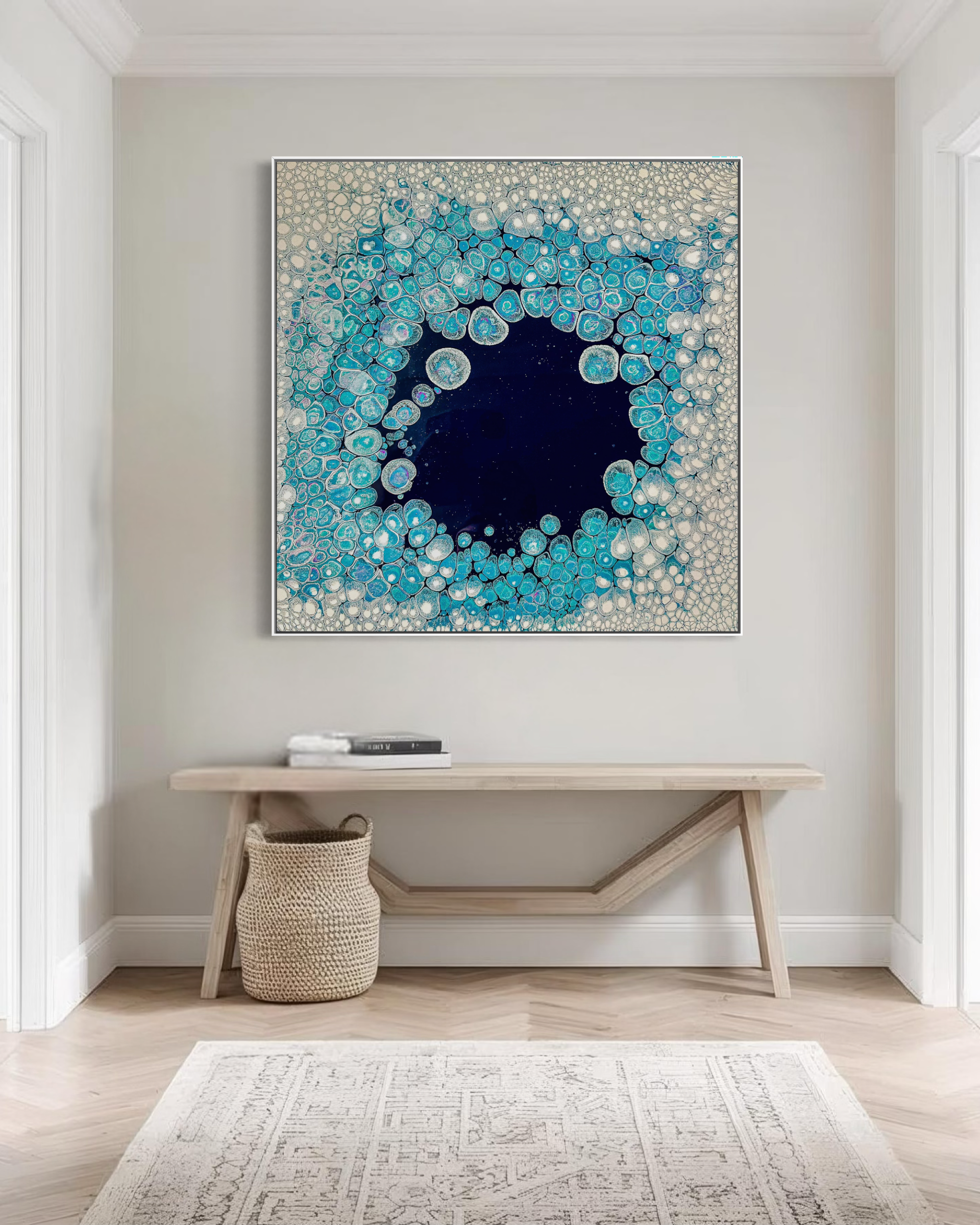 Blue abstract art