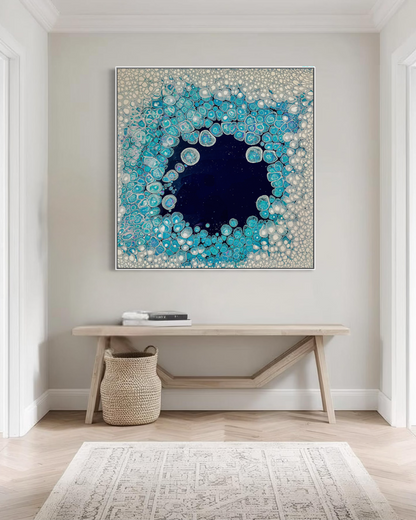 Blue abstract art