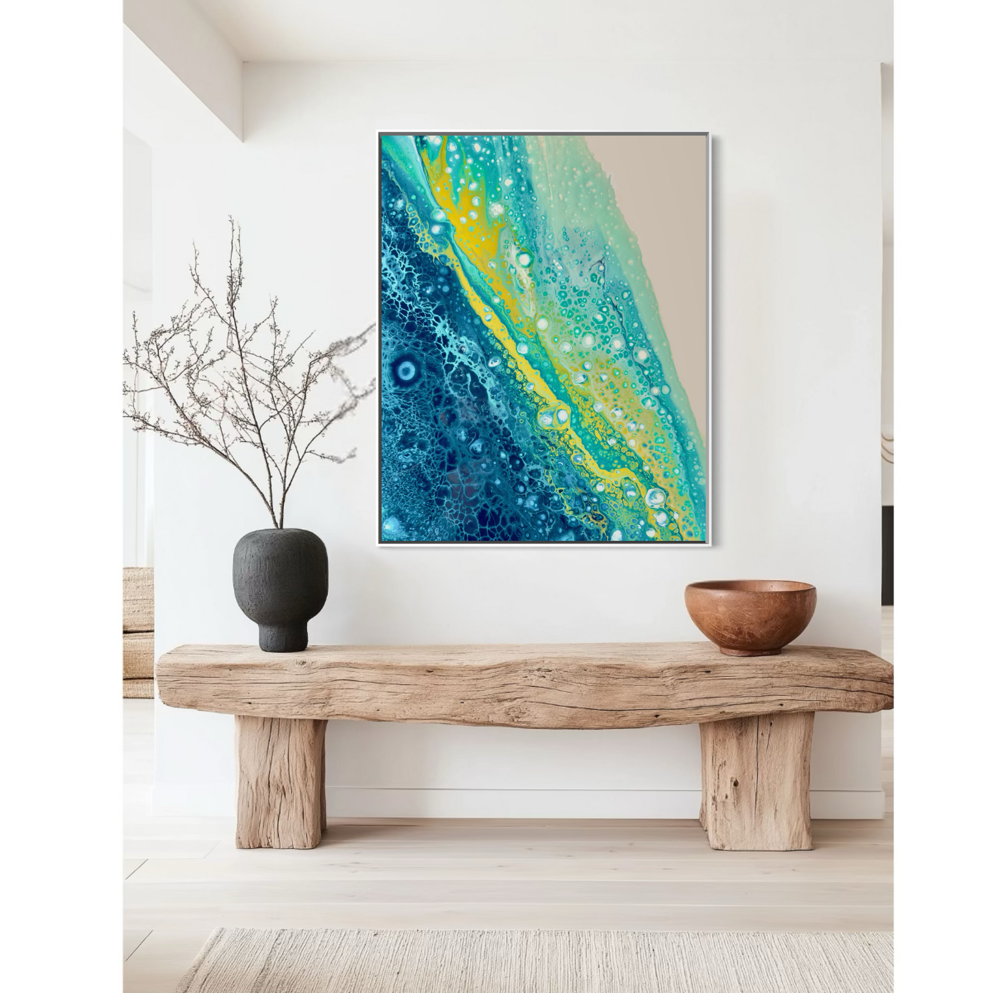 Coastal abstract art for the home