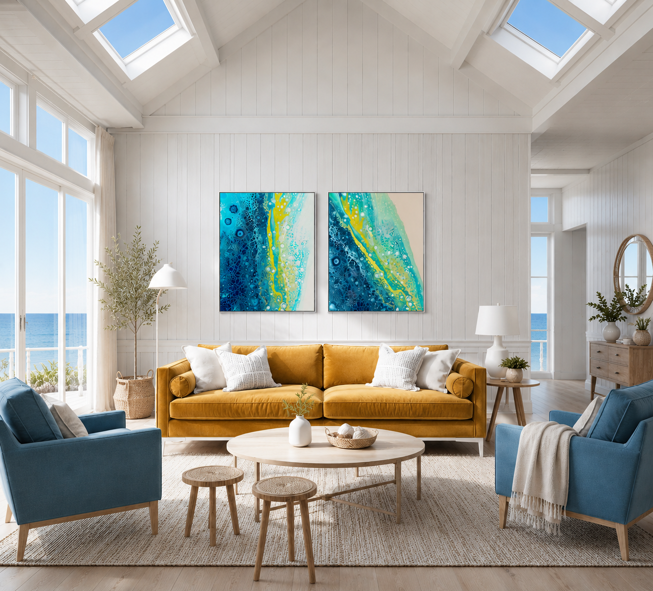 Rising Current & Tidal Light - Gallery Set of Two Prints - Canvas Prints