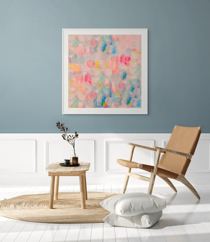 Pink abstract art 