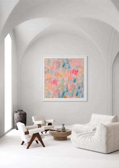 Colourful abstract art prints