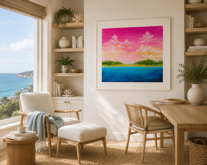 Pink Coastal Artwork