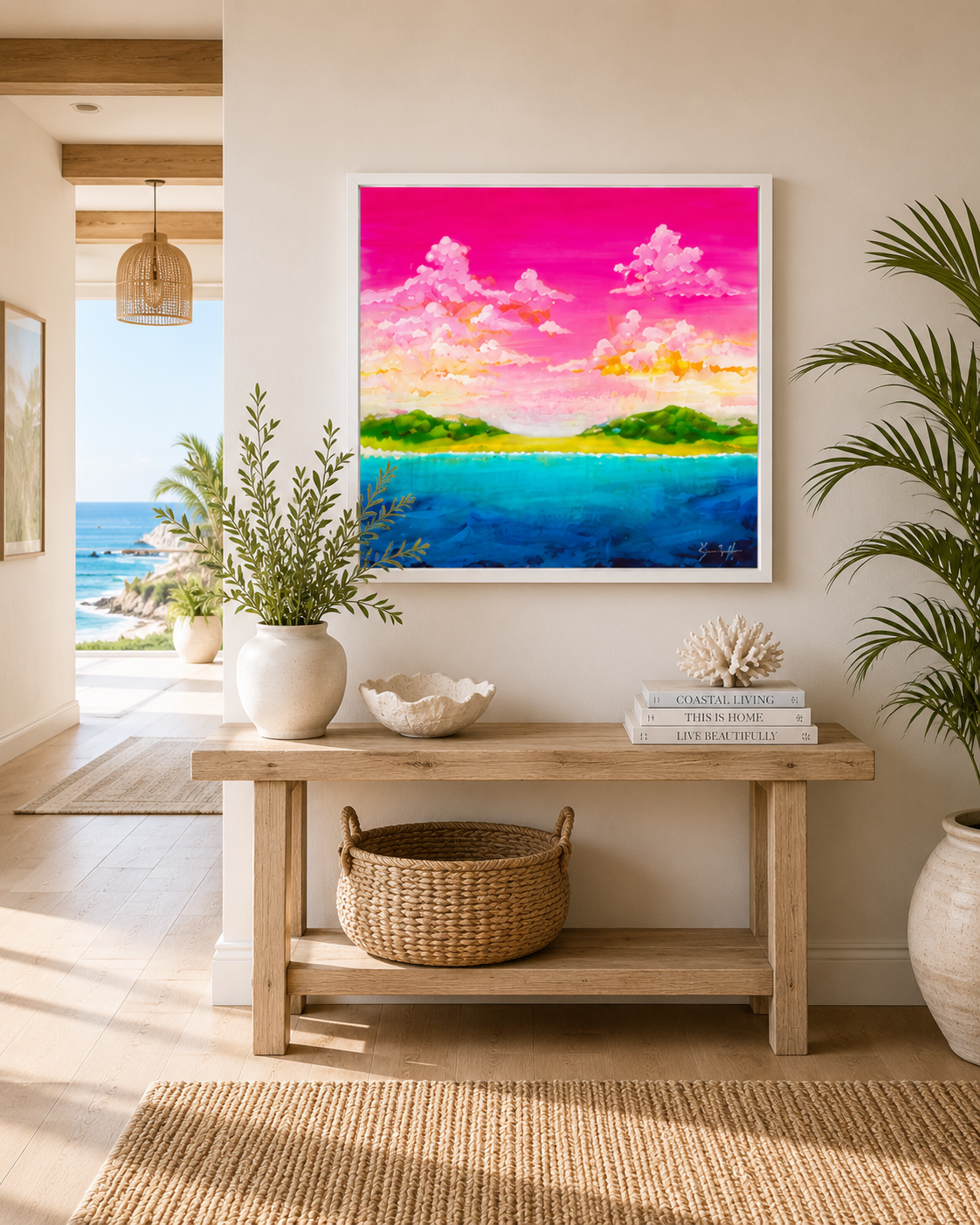 Pink Abstract Art
