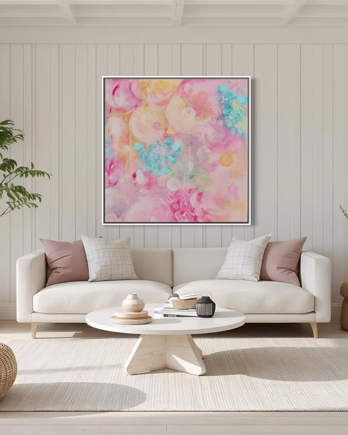 Pink Abstract Art