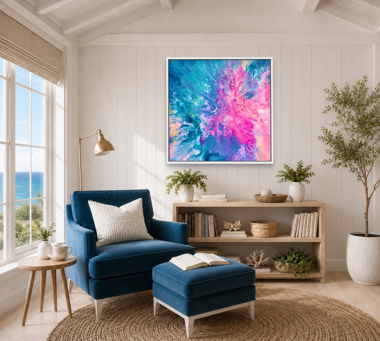 Drifted into Cerulean - Canvas Art Print
