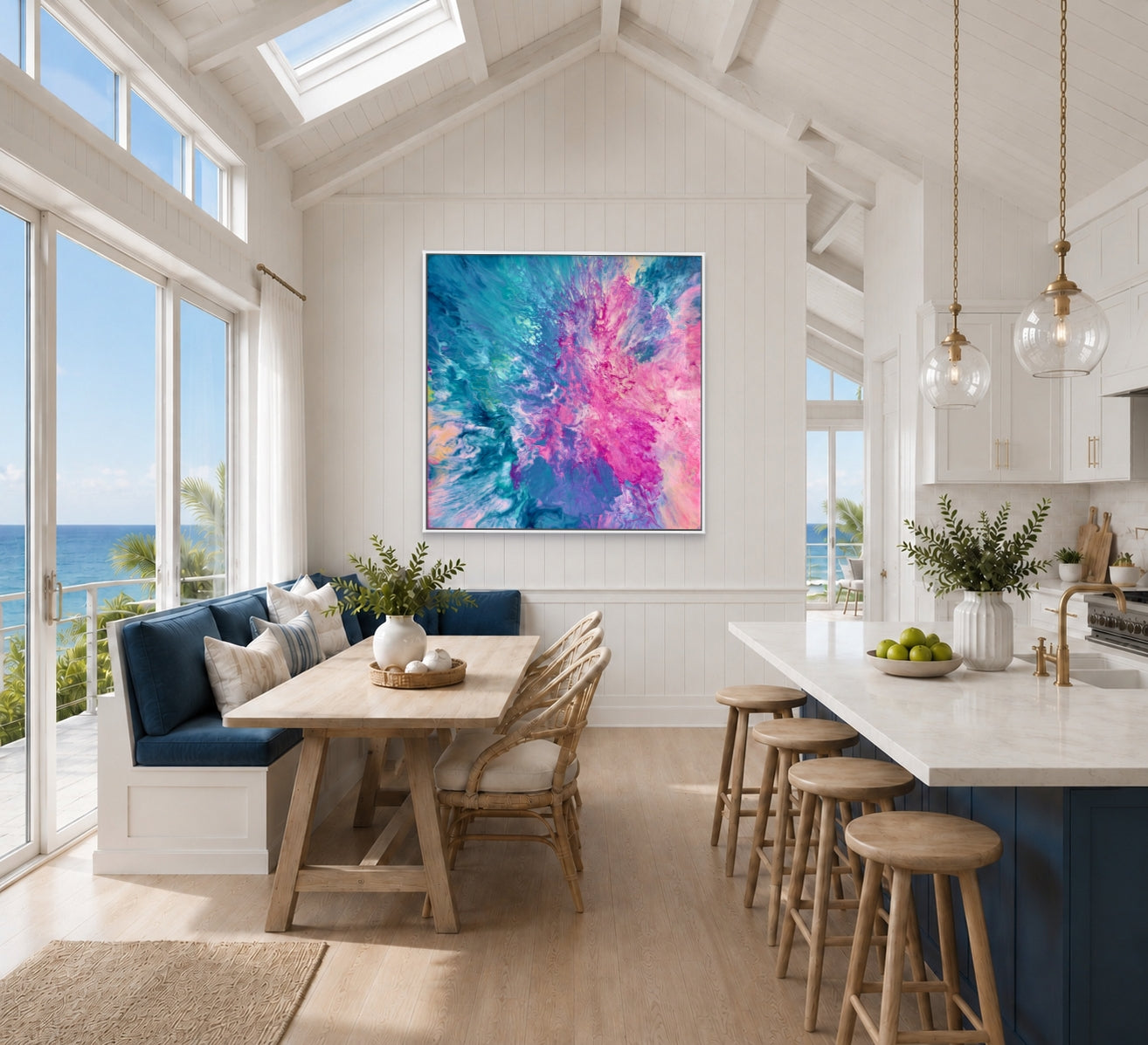 Drifted into Cerulean - Canvas Art Print