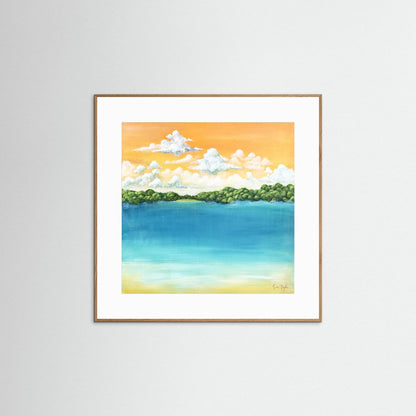 Golden Tide - Paper Art Print